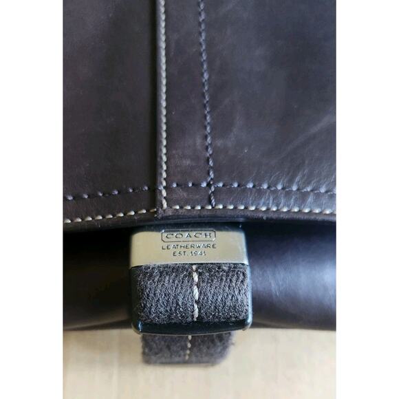 Coach Vtg Lenox Brief In Brown Leather Style Messenger Journalist Crossbody EUC - Picture 4 of 14